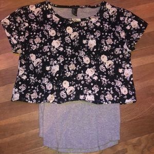 Floral top with tank top